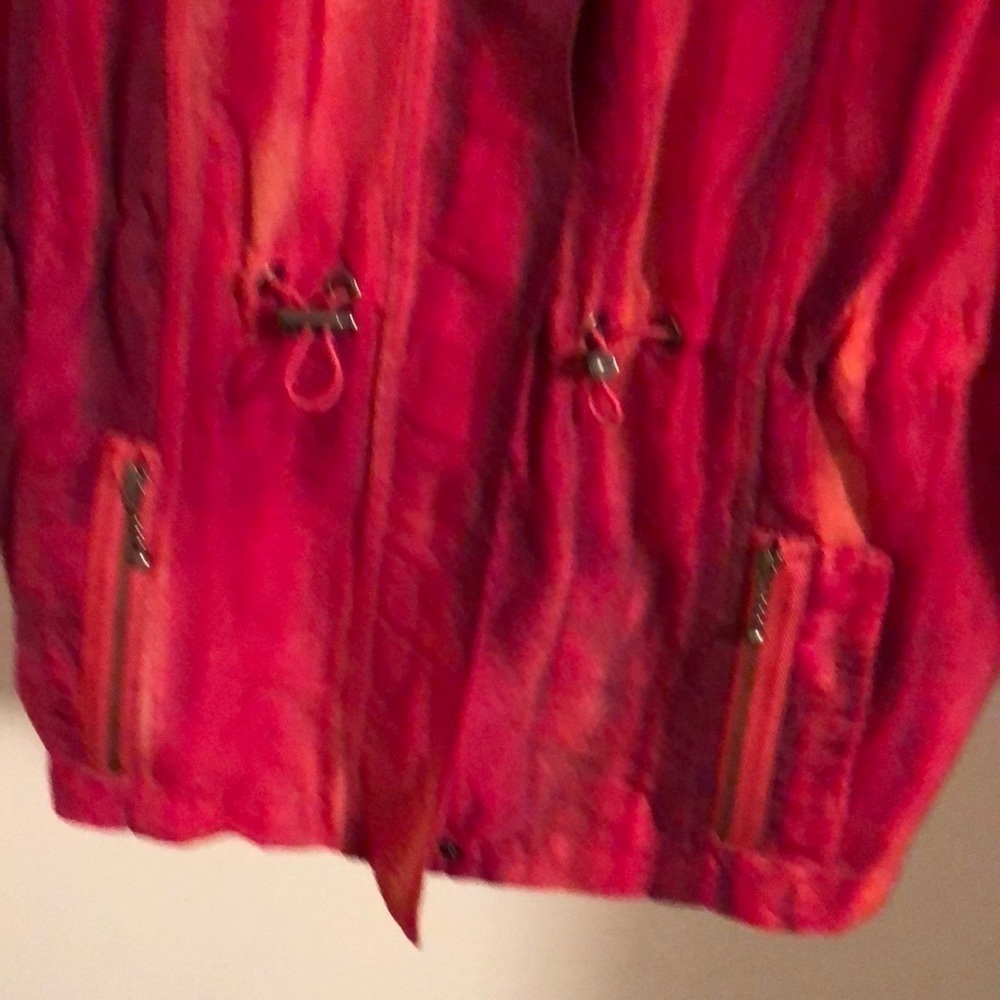 🌦Chico’s (SZ1 S) Red Linen & Nylon Jacket🌦 - Picture 4 of 6